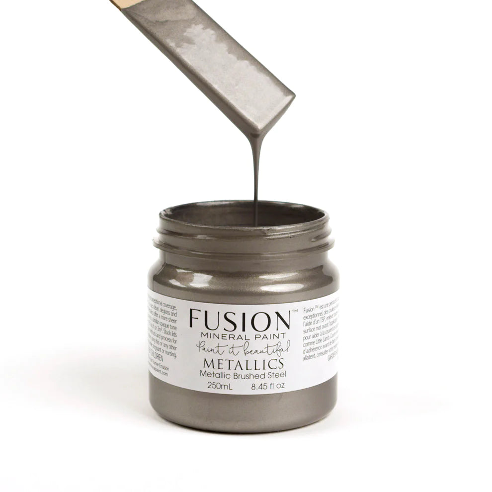 Fusion Mineral Paint METALLIC BRUSHED STEEL