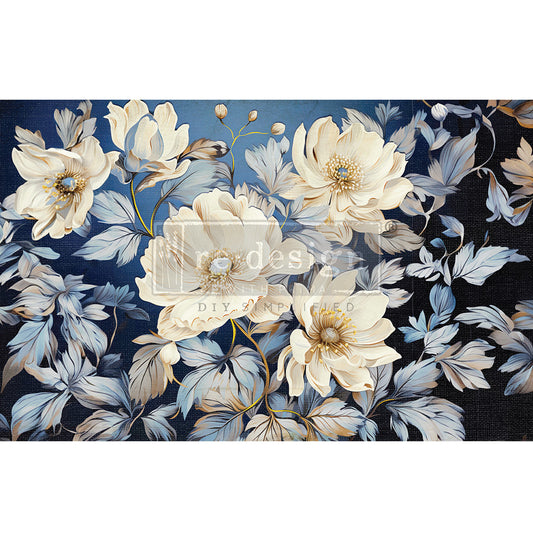 Redesign Decoupage Decor Tissue Paper CERULEAN BLOOMS I