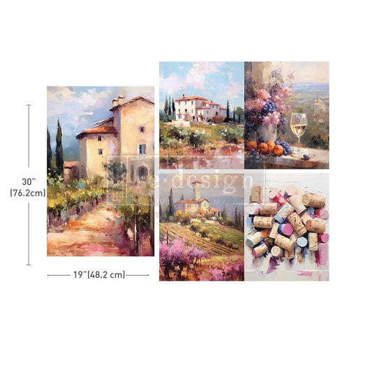 Redesign Decoupage Tissue Paper 3 Pack ROMANTIC GETAWAY