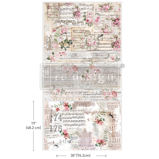 Redesign Decoupage Tissue Paper 3 Pack SHABBY CHIC