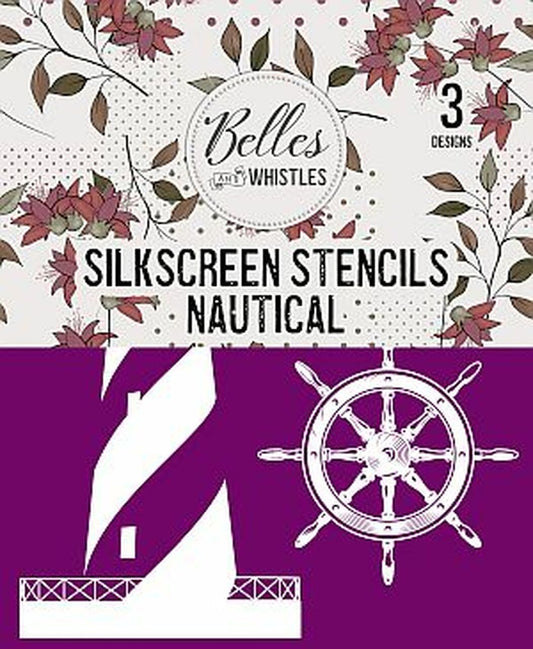 Belles and Whistles Silkscreen Stencil - NAUTICAL | belles-and-whistles-silkscreen-stencil-nautical | Belles & Whistles Stencils | Dixie Belle Paint Company