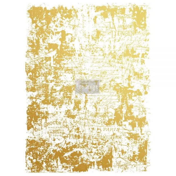 Redesign Decor Transfers® GILDED DISTRESSED WALL