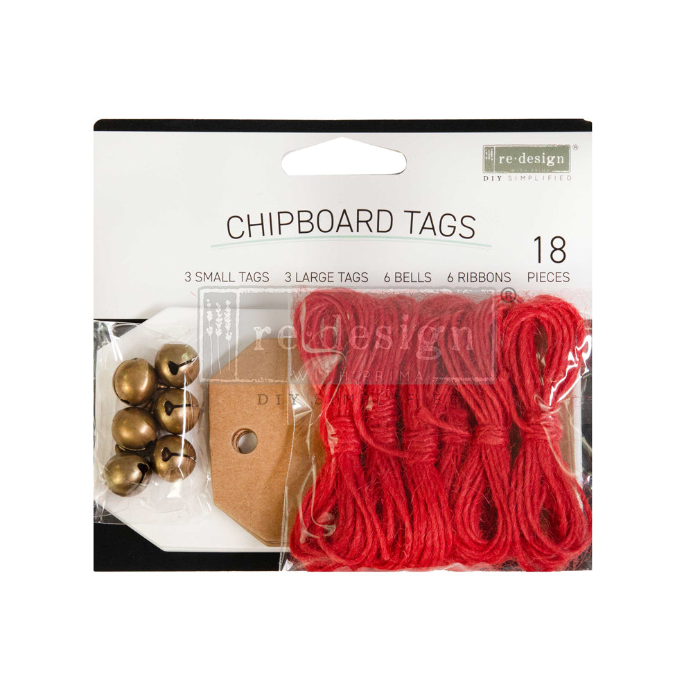 Redesign CHRISTMAS CHIPBOARD TAGS – 3 TAGS