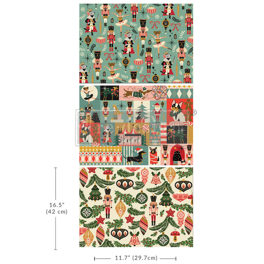 Redesign Decoupage Tissue Paper A3 NUTCRACKER HAPPINESS