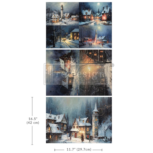 Redesign Decoupage Tissue Paper A3 SNOWY TWILIGHT