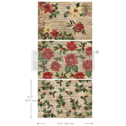 Redesign Decoupage Tissue Paper A3 Poinsettias