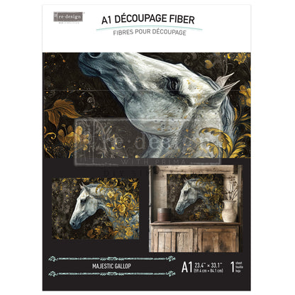 Redesign A1 Decoupage Fibre MAJESTIC GALLOP