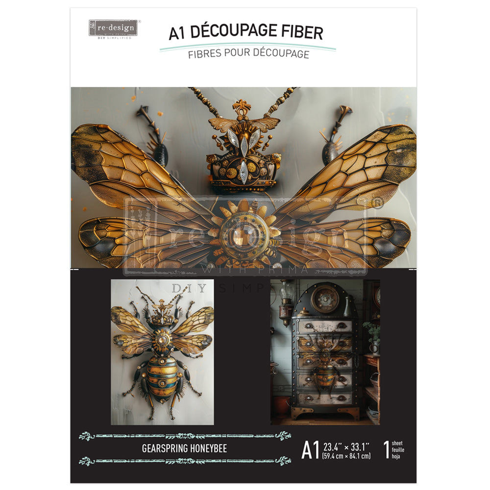 Redesign A1 Decoupage Fibre GEARSPRING HONEYBEE