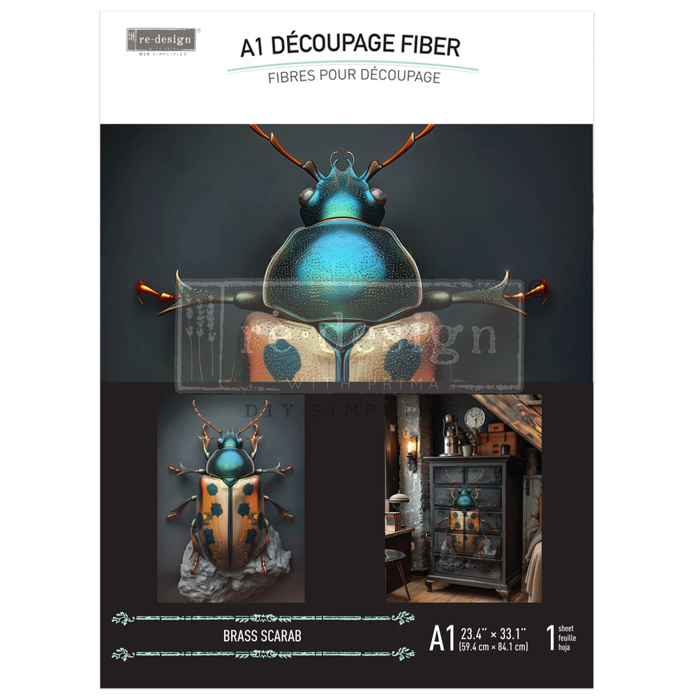 Redesign A1 Decoupage Fibre BRASSSCARAB