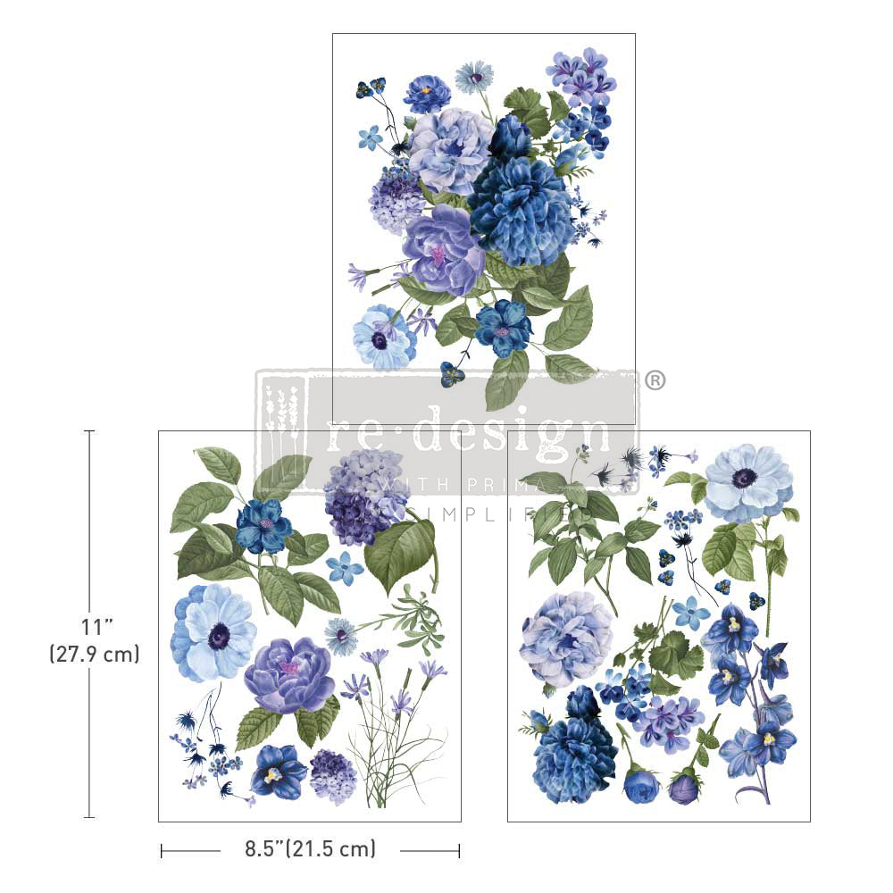 Redesign Decor Transfers® BLUE GARDENS