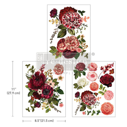 Redesign Decor Transfers® BURGUNDY LOVE