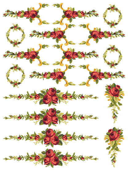 NEW IOD Decor Paint Inlay™ PETIT FLEUR RED