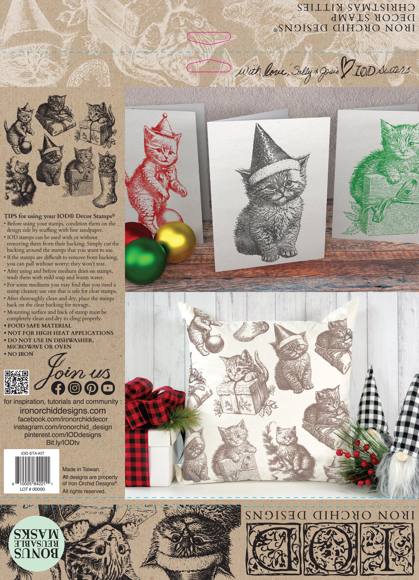 IOD Holiday Collection Stamps™ CHRISTMAS KITTIES