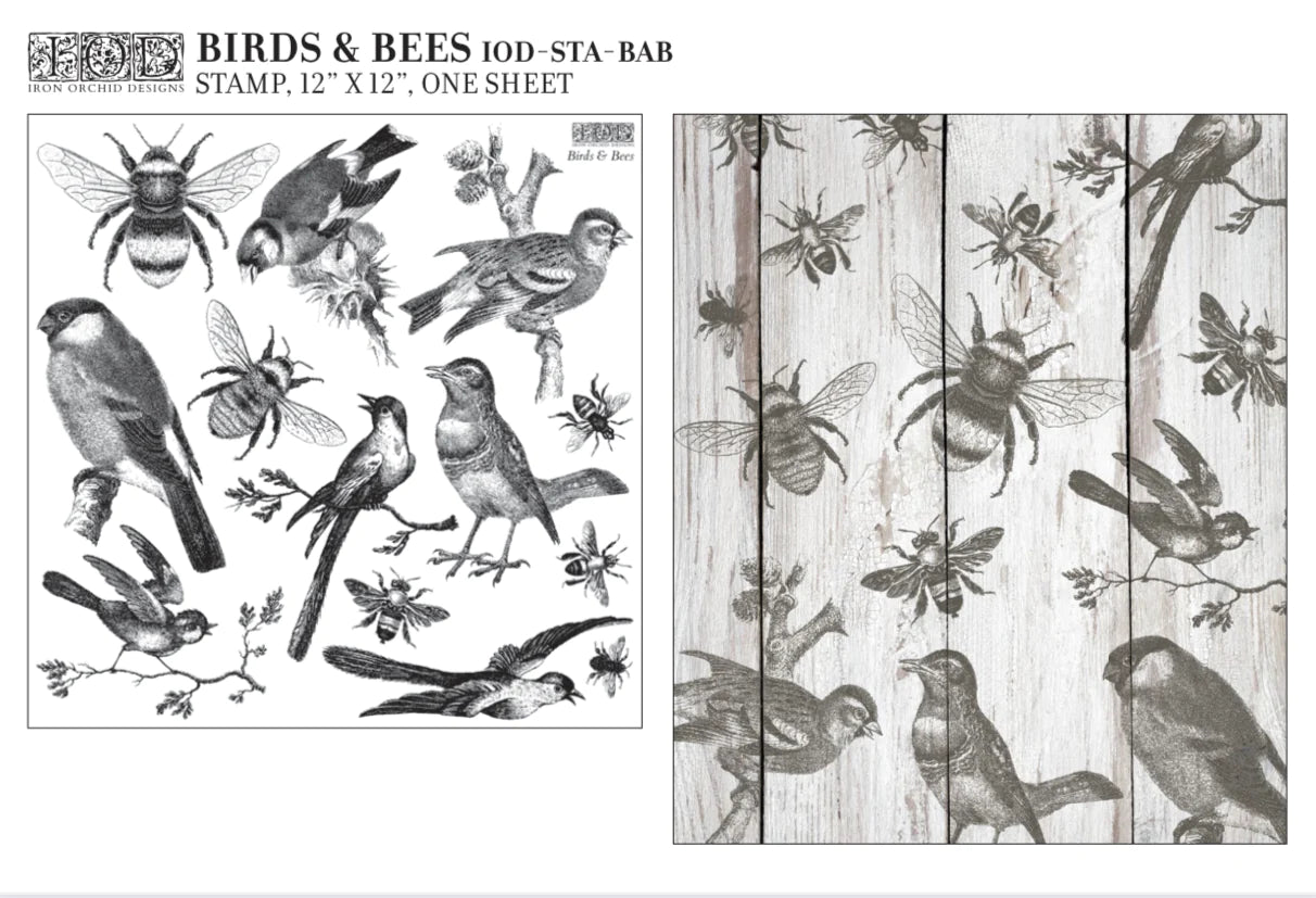 IOD Decor Stamps™ BIRDS & BEES