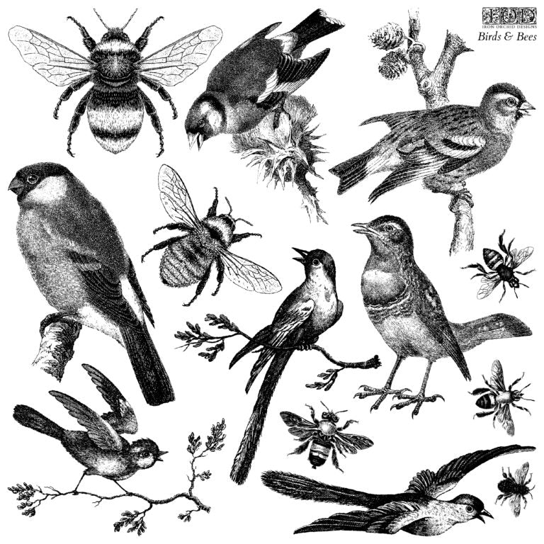 IOD Decor Stamps™ BIRDS & BEES