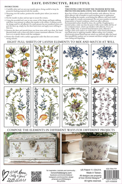 IOD Decor Transfers™ FAIRYTALE FLORALS