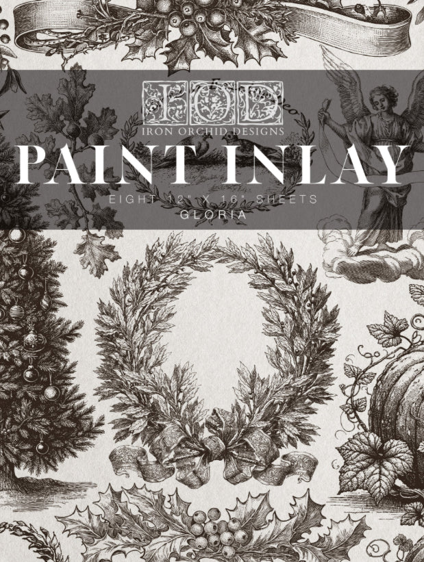 IOD Holiday Collection Decor Paint Inlay™ GLORIA