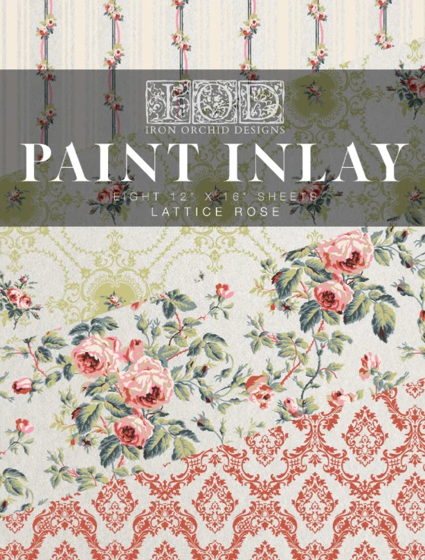 NEW IOD Decor Paint Inlay™ LATTICE ROSE