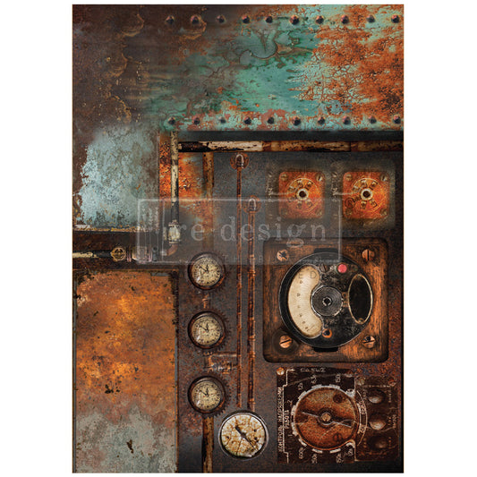 Redesign A1 Decoupage Fibre AGED MACHINERY ELEGANCE