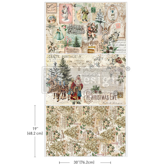 Redesign Decoupage Tissue Paper Pack – HOLLY JOLLY HIDEAWAY 3 Pack