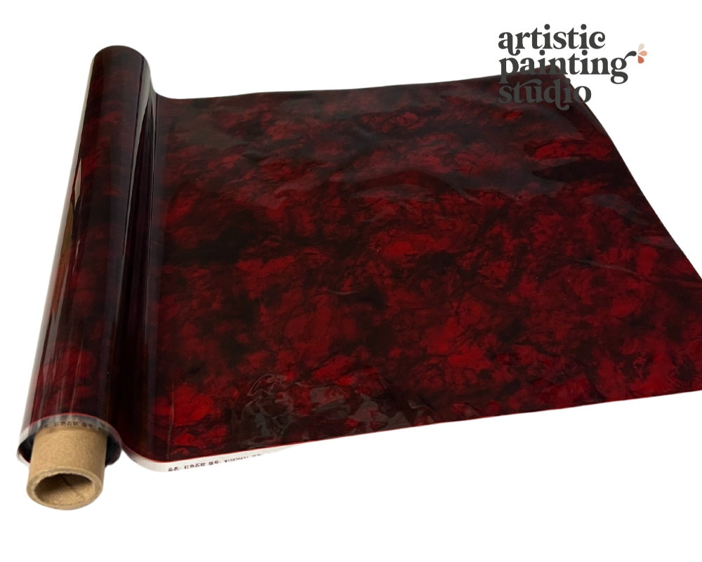 NEW Rocco Red Marble Foil 30.5 x 100cm
