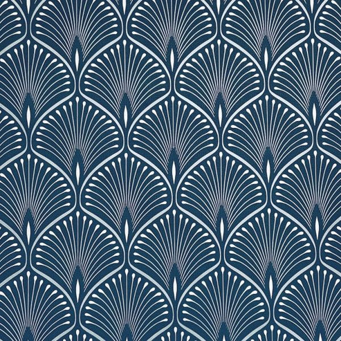 Wallpaper - LAYLA ART DECO NAVY 1 METRE – Addicted to Vintage Furniture