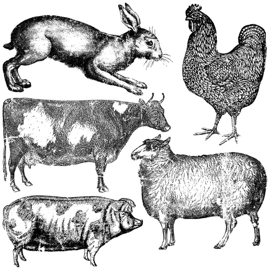 IOD Decor Stamps™ FARM ANIMALS