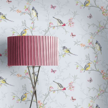 Wallpaper - PHOEBE BIRDS BLUE 1 METRE