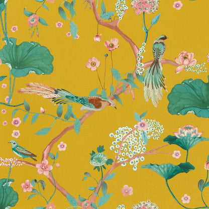 Wallpaper -  AMAZING JAPANESE GARDEN MUSTARD 1 METRE