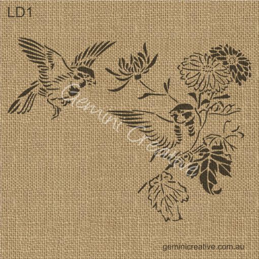 Gemini Creative Stencil BIRDS AND FLOWER | gemini-creative-stencil-birds-and-flower | Gemini Creative