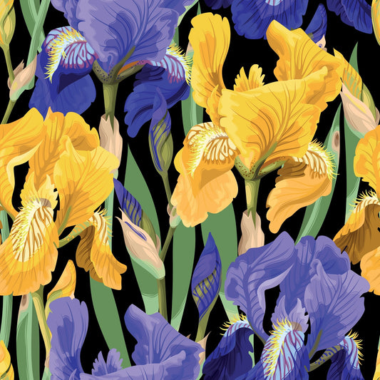 Decoupage Rice Paper – FLORAL ON BLACK | decoupagericepaper-floralonblack | Belles & Whistles Decoupage Paper | Dixie Belle Paint Company