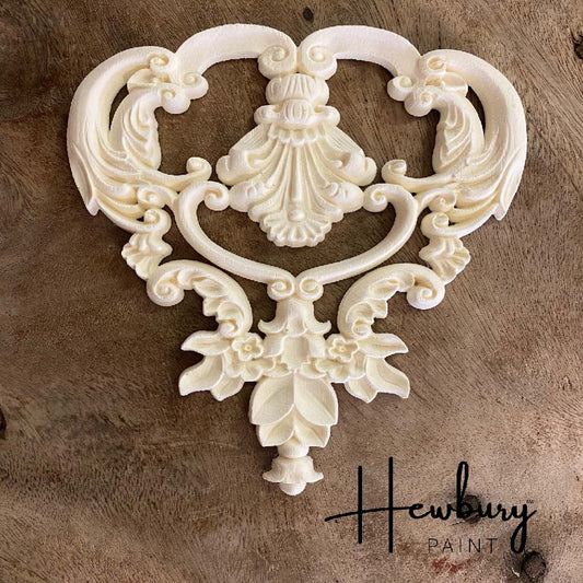 Hewbury Paint® Resin Applique - FLORENCE | hewbury-resin-applique-baroque-flourish-1 | Mouldings | Addicted to Vintage Furniture