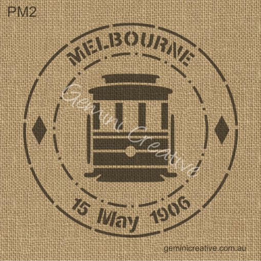 Gemini Creative Stencil  MELBOURNE POSTMARK | gemini-creative-stencil-melbourne-postmark | Gemini Creative