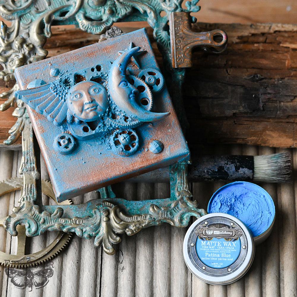 FINNABAIR (Art Alchemy) Matte Wax PATINA BLUE | finnabair-art-alchemy-matte-wax-patina-blue | Redesign with Prima