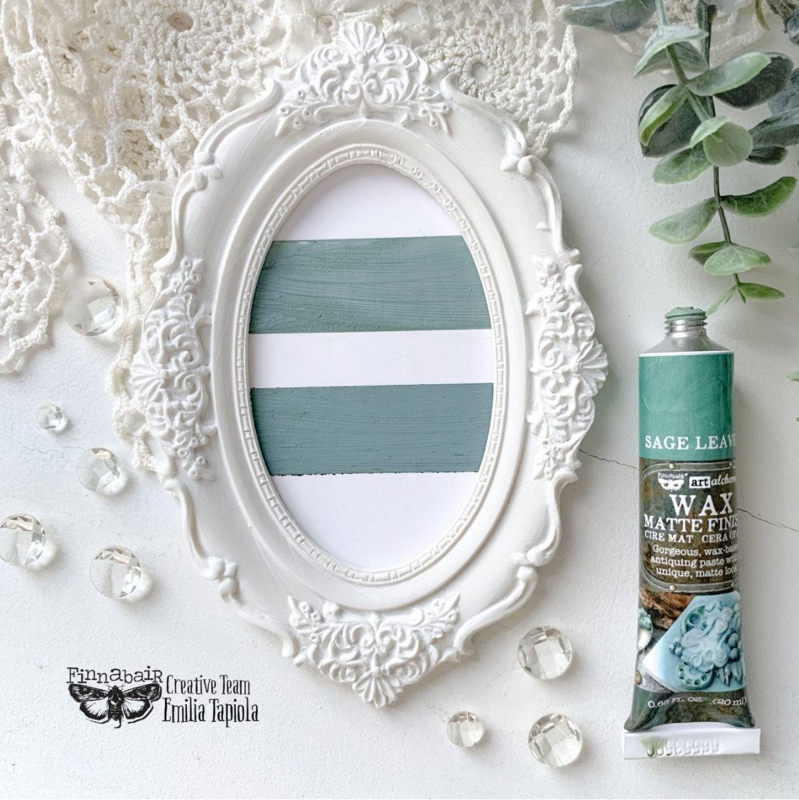 FINNABAIR (Art Alchemy) Matte Wax SAGE LEAVES | finnabair-art-alchemy-matte-wax-sage-leaves | Redesign with Prima