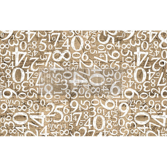 Redesign Decoupage Decor Tissue Paper ENGRAVED NUMBERS | redesign-decoupage-decor-tissue-paper-engraved-numbers | Redesign with Prima