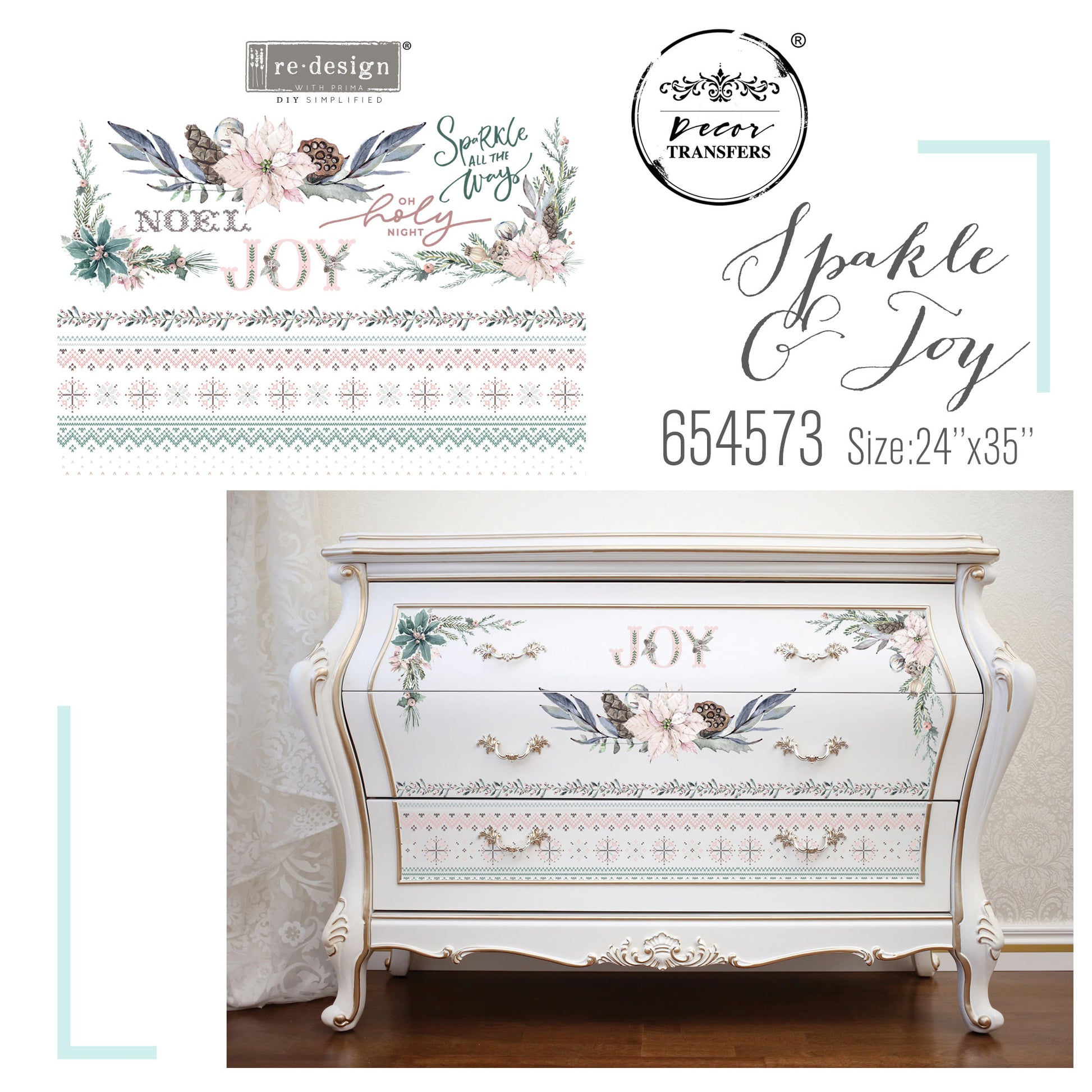 Redesign Decor Transfer SPARKLE & JOY | redesign-decor-transfer-sparkle-joy | Redesign with Prima