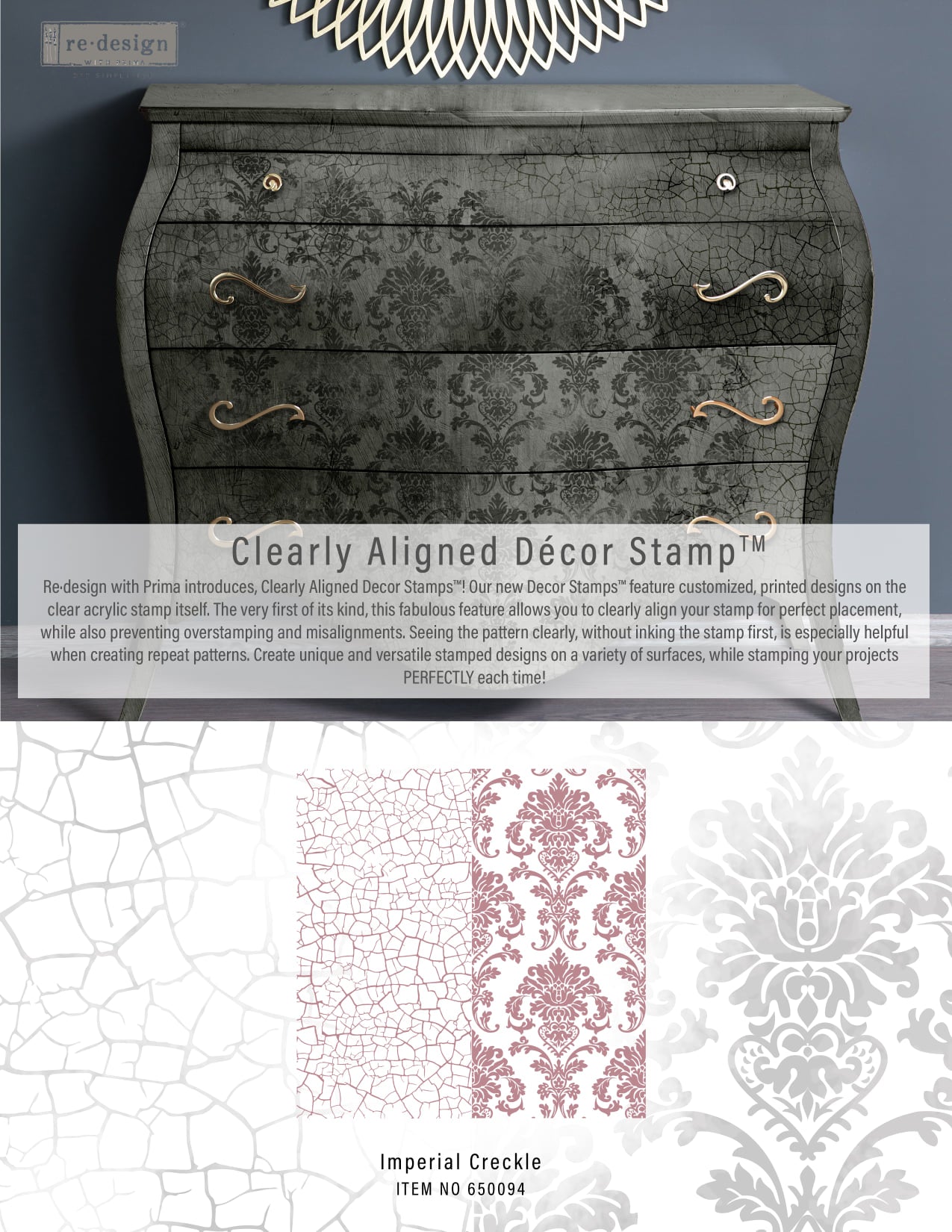 Redesign Decor Stamp IMPERIAL CRACKLE | redesign-decor-stamp-imperial-crackle | Redesign With Prima