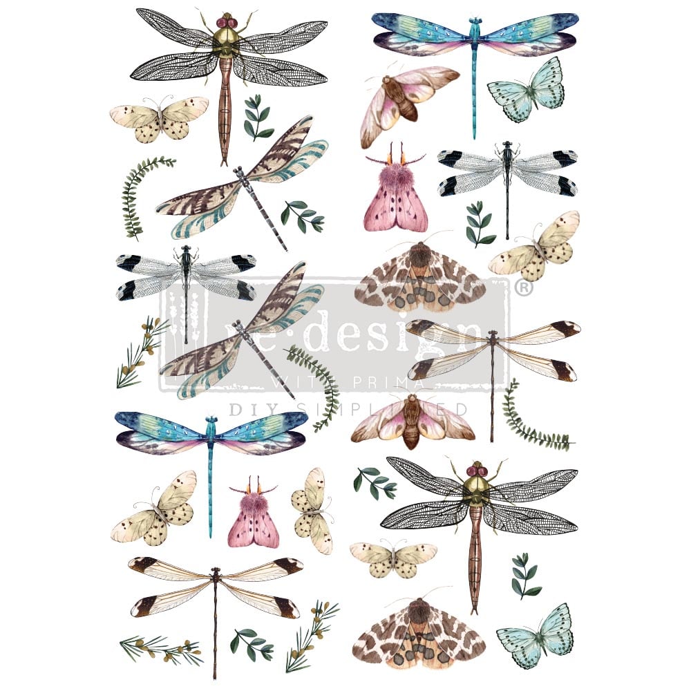 Redesign Decor Transfer RIVERBED DRAGONFLIES | redesign-decor-transfer-riverbed-dragonflies | Redesign with Prima