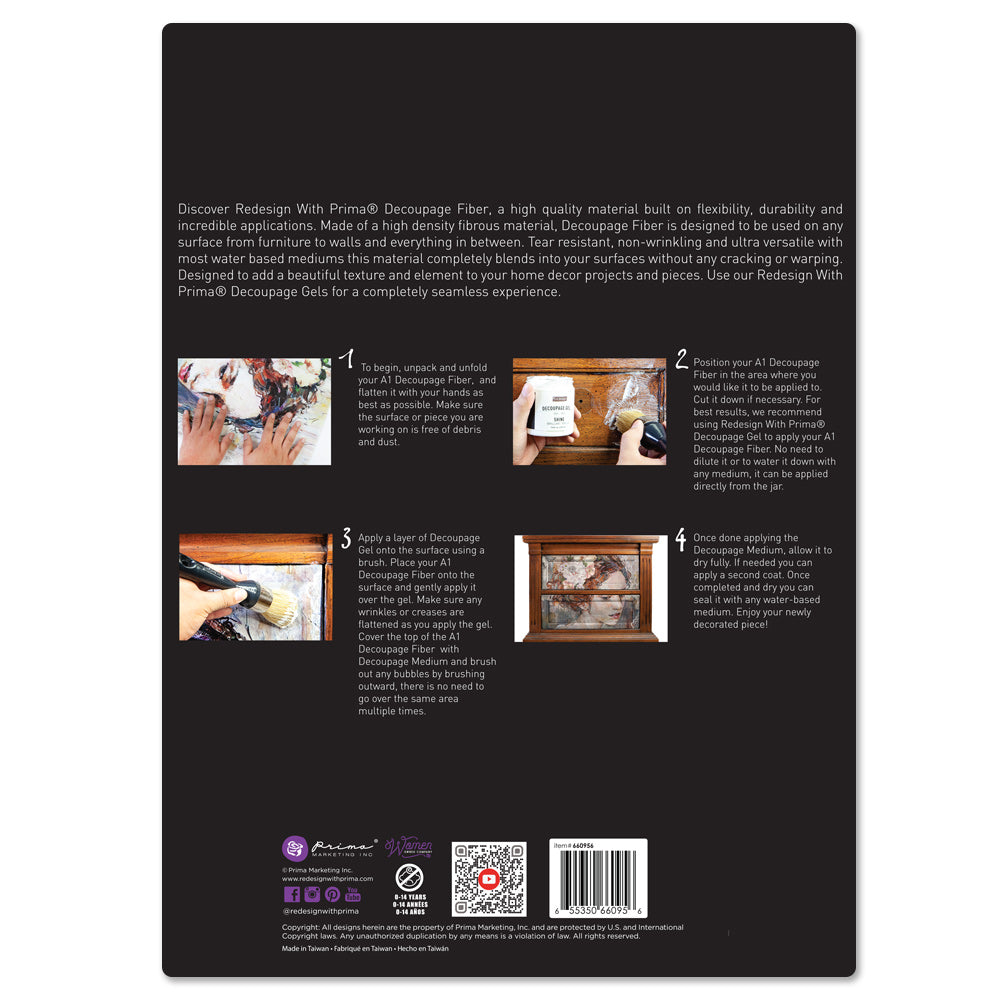 Redesign A1 Decoupage Fibre SERENE THOUGHT – Addicted to Vintage