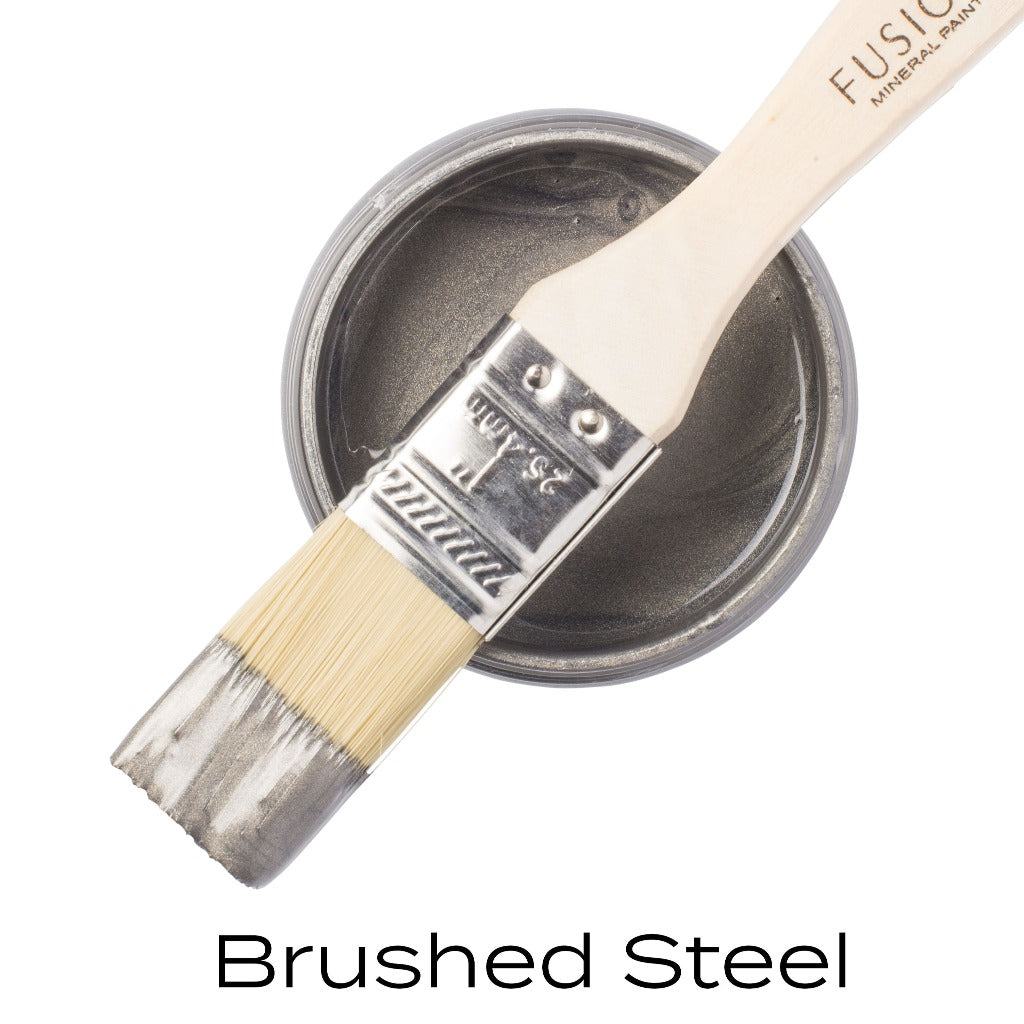 Metallic Mineral Paint BRUSHED STEEL | metallic-mineral-paint-brushed-steel | Fusion Mineral Paint Metallic's | Refinished P/L