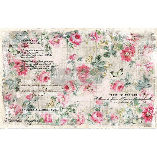 Redesign Decoupage Decor Tissue Paper - FLORAL WALLPAPER | redesign-decoupage-decor-tissue-paper-floral-wallpaper | Redesign with Prima