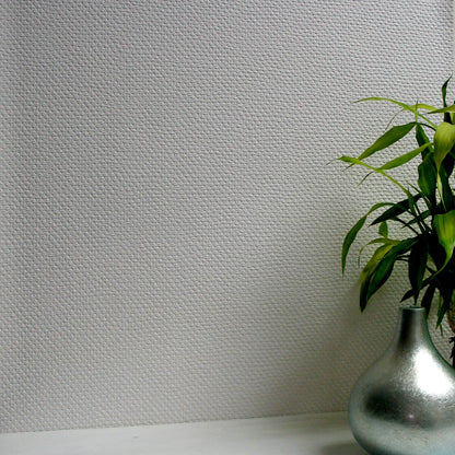 Paintable Wallpaper - WHITE WEAVE 1 METRE