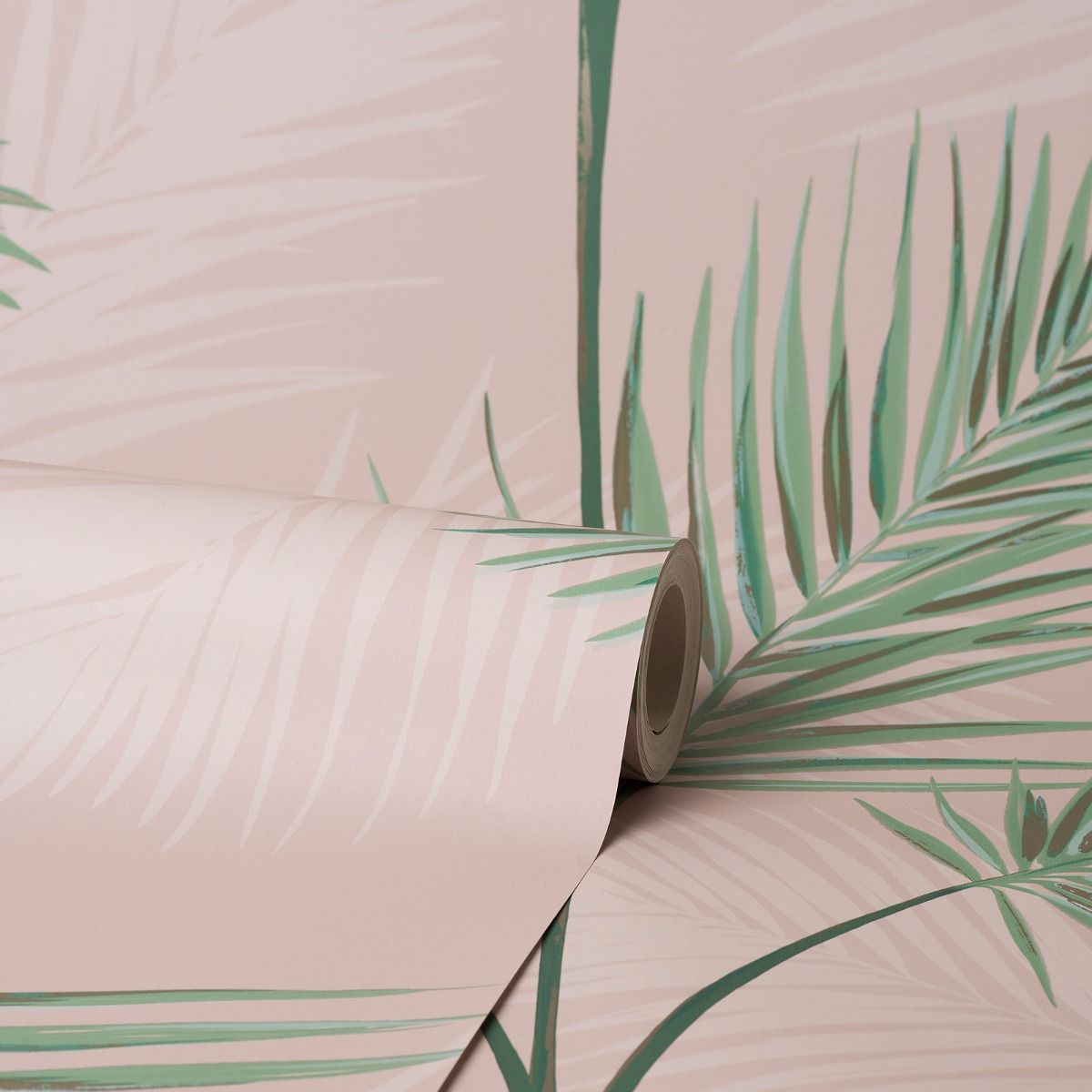 Wallpaper - SOUTH BEACH PALM LEAF PINK  1 METRE