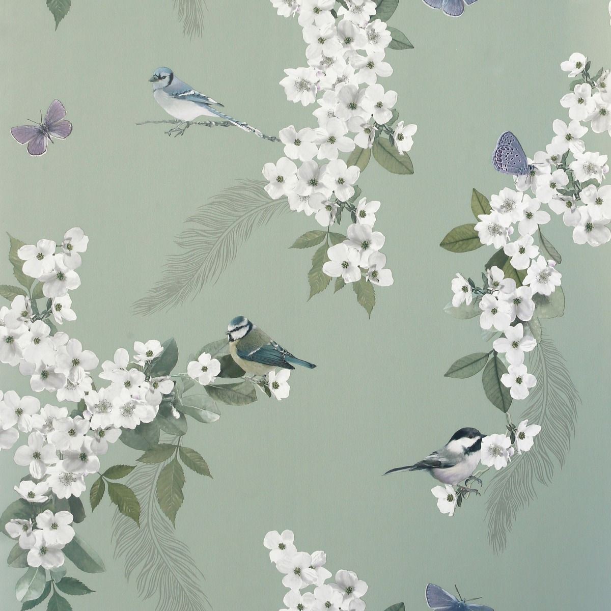 Wallpaper - MITZU BIRD SAGE  1 METRE