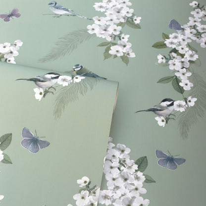 Wallpaper - MITZU BIRD SAGE  1 METRE